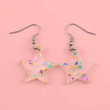 Confetti Stars are Blind Earrings - Sour Cherry