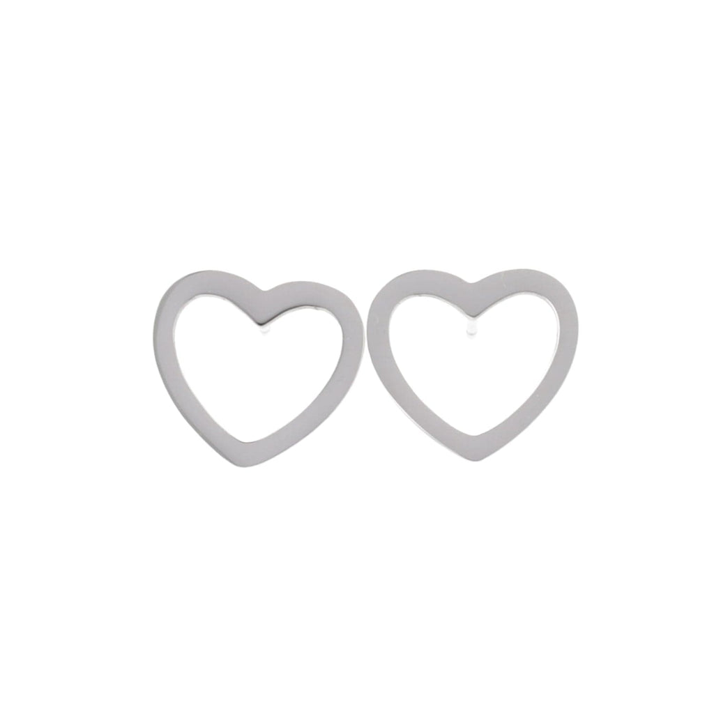 Cookie Cutter Heart Stud Earrings - Sour Cherry