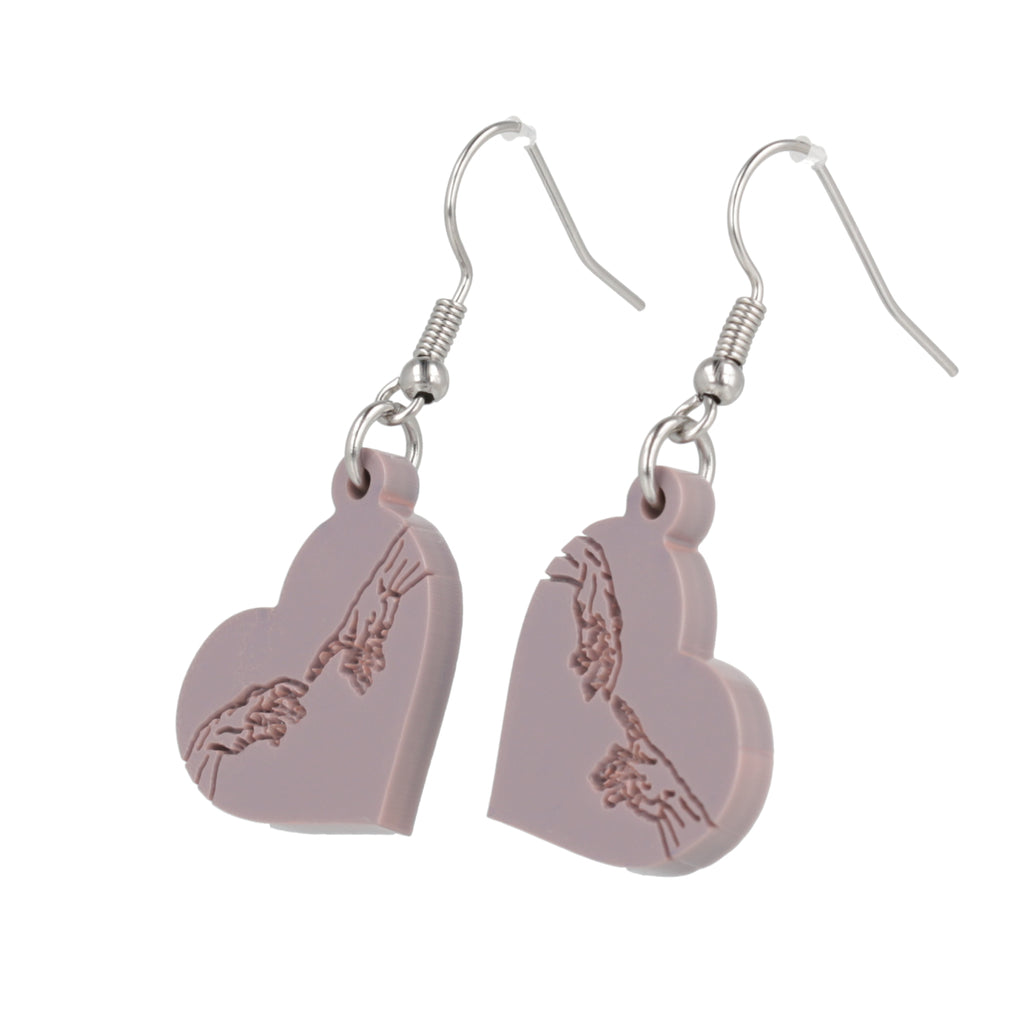 The Creation of Adam Heart Earrings - Lavender - Sour Cherry