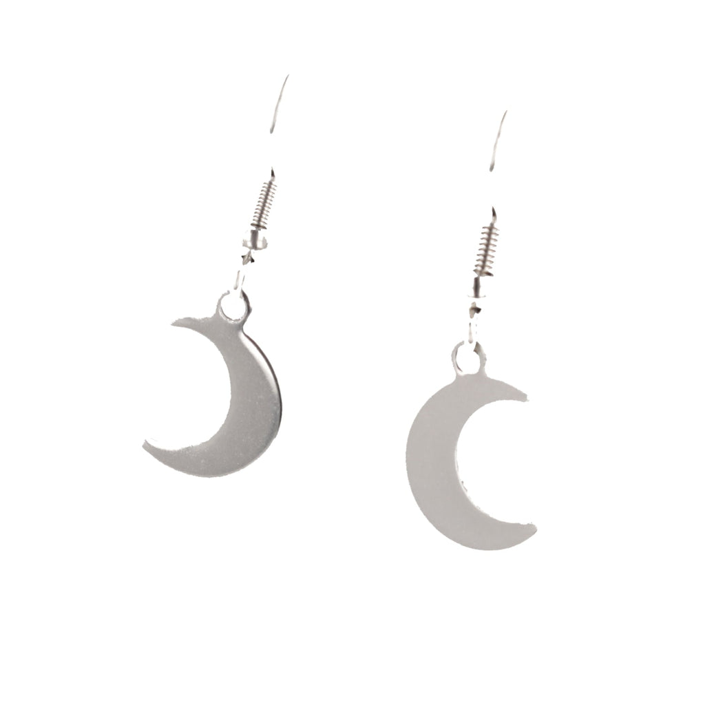 Crescent Moon Drop Earrings - Sour Cherry