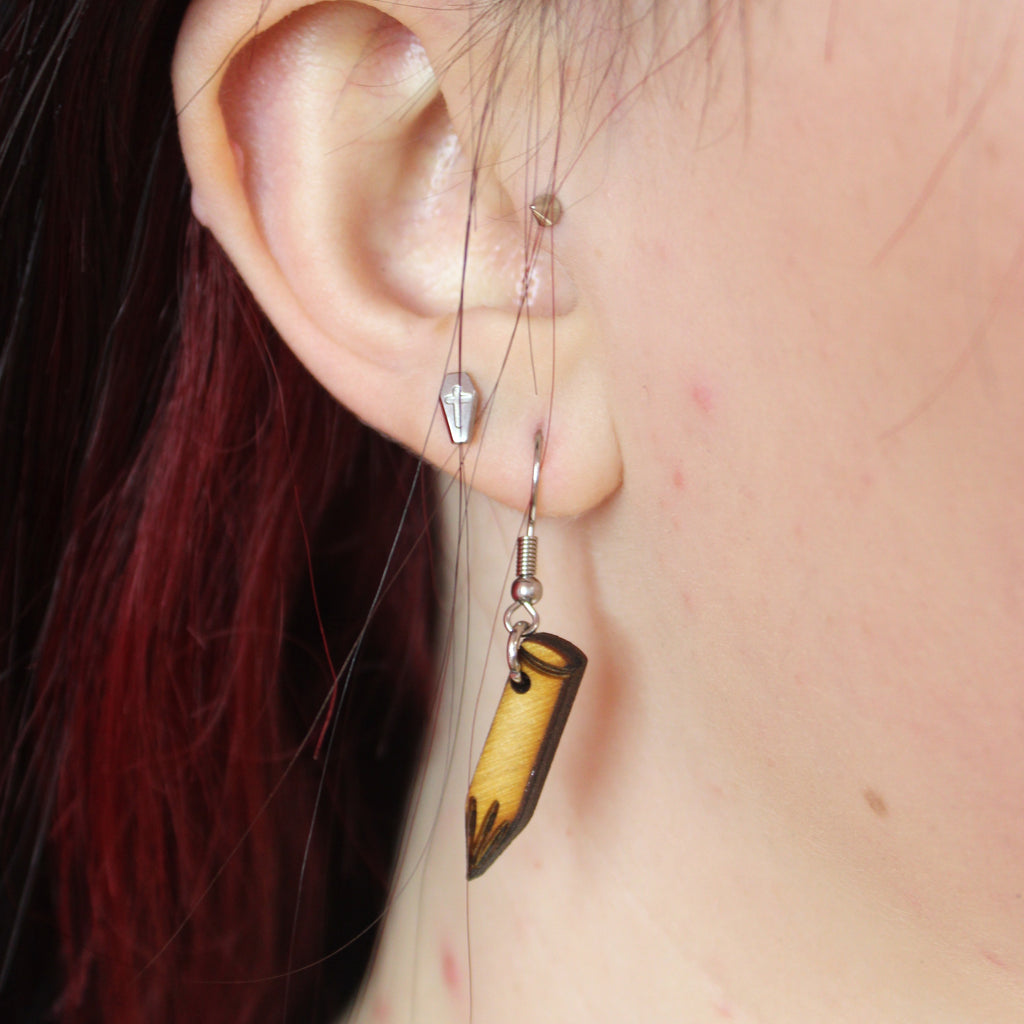 Cross & Stake Earrings - Sour Cherry