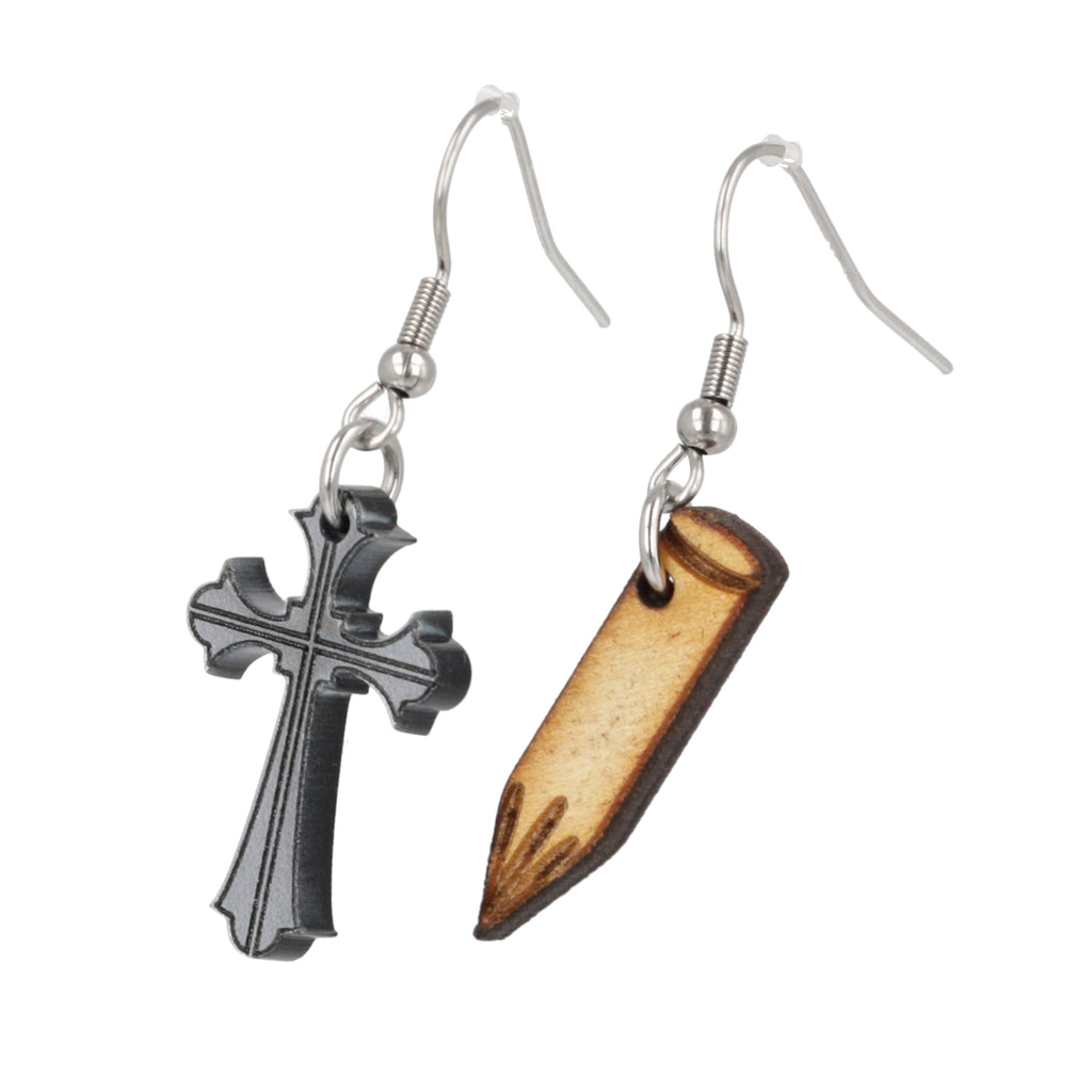 Cross & Stake Earrings - Sour Cherry