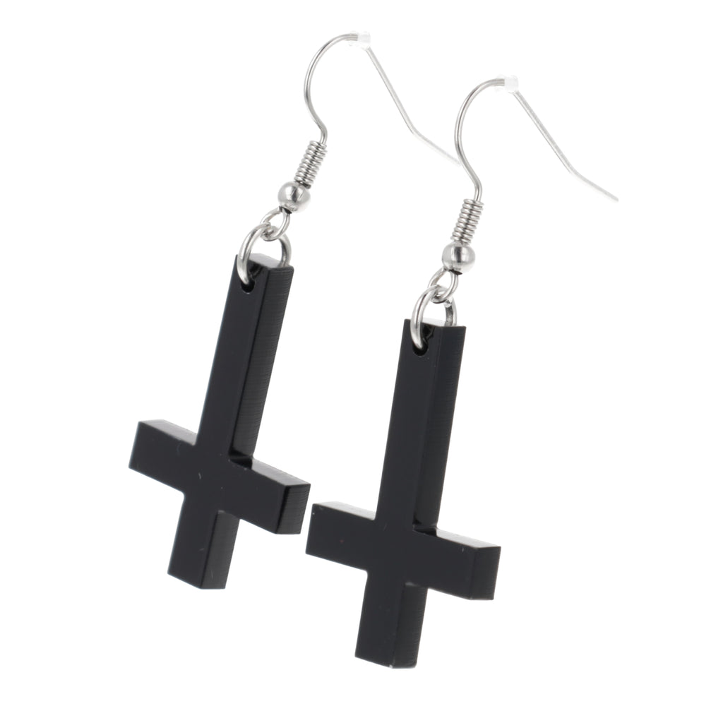 Cross of Saint Peter Earrings - Sour Cherry