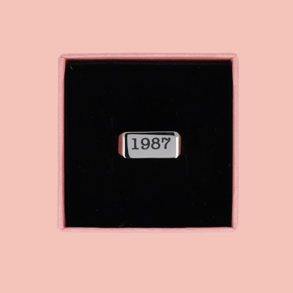 Customisable Birth Year Ring - Sour Cherry