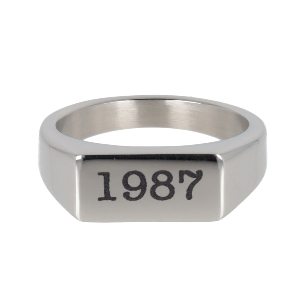 Customisable Birth Year Ring - Sour Cherry