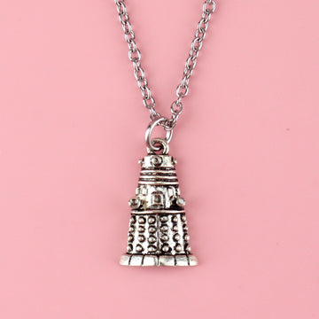 Dalek charm on a stainless steel chain