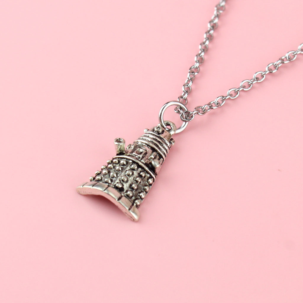 Dalek charm on a stainless steel chain