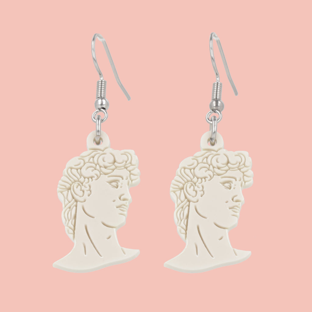 David Bust Earrings - Sour Cherry