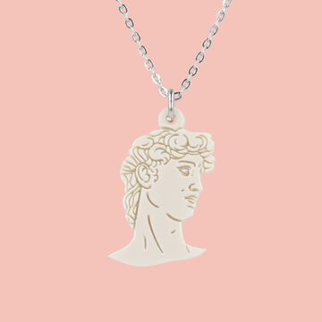 David Bust Necklace - Sour Cherry