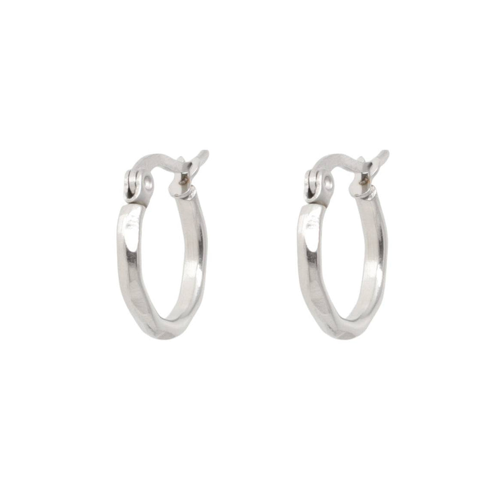 Diamond Cut Hoop Earrings - Sour Cherry