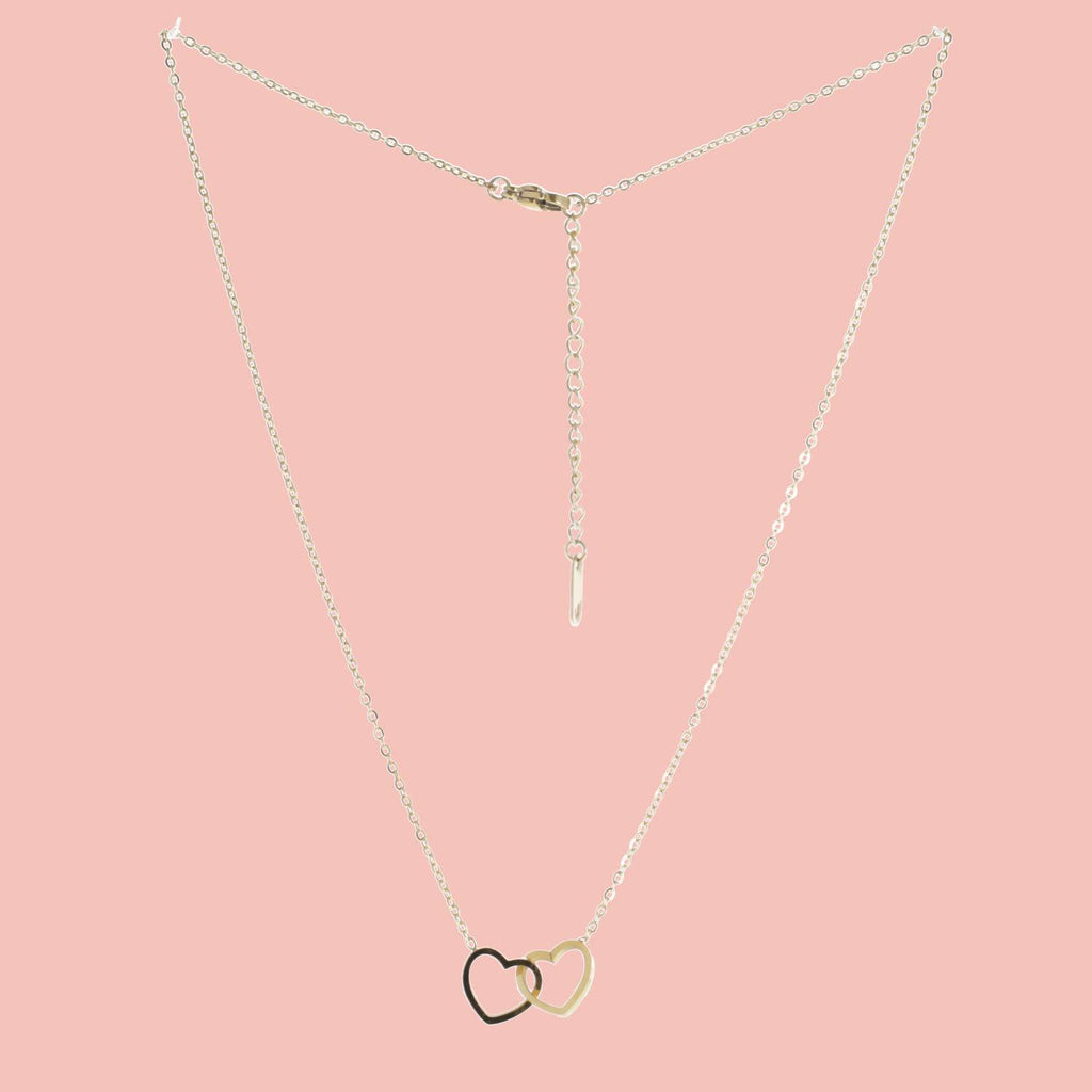 Double Heart Necklace (Gold Plated) - Sour Cherry