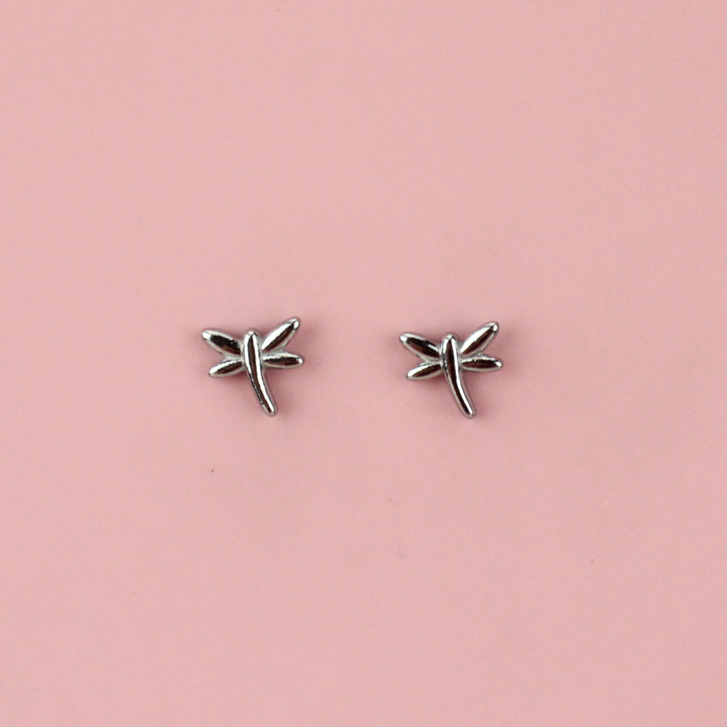 Dragonfly Stud Earrings - Sour Cherry