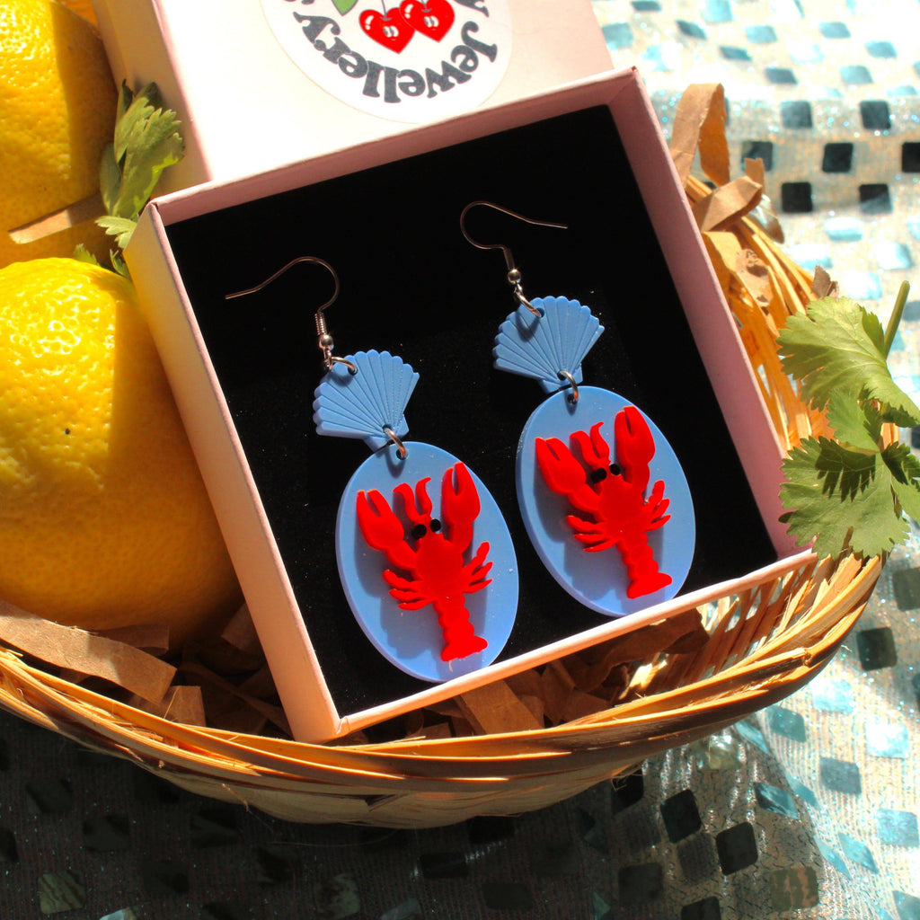 Earrings For A Sushi Restaurant (Blue) - Sour Cherry