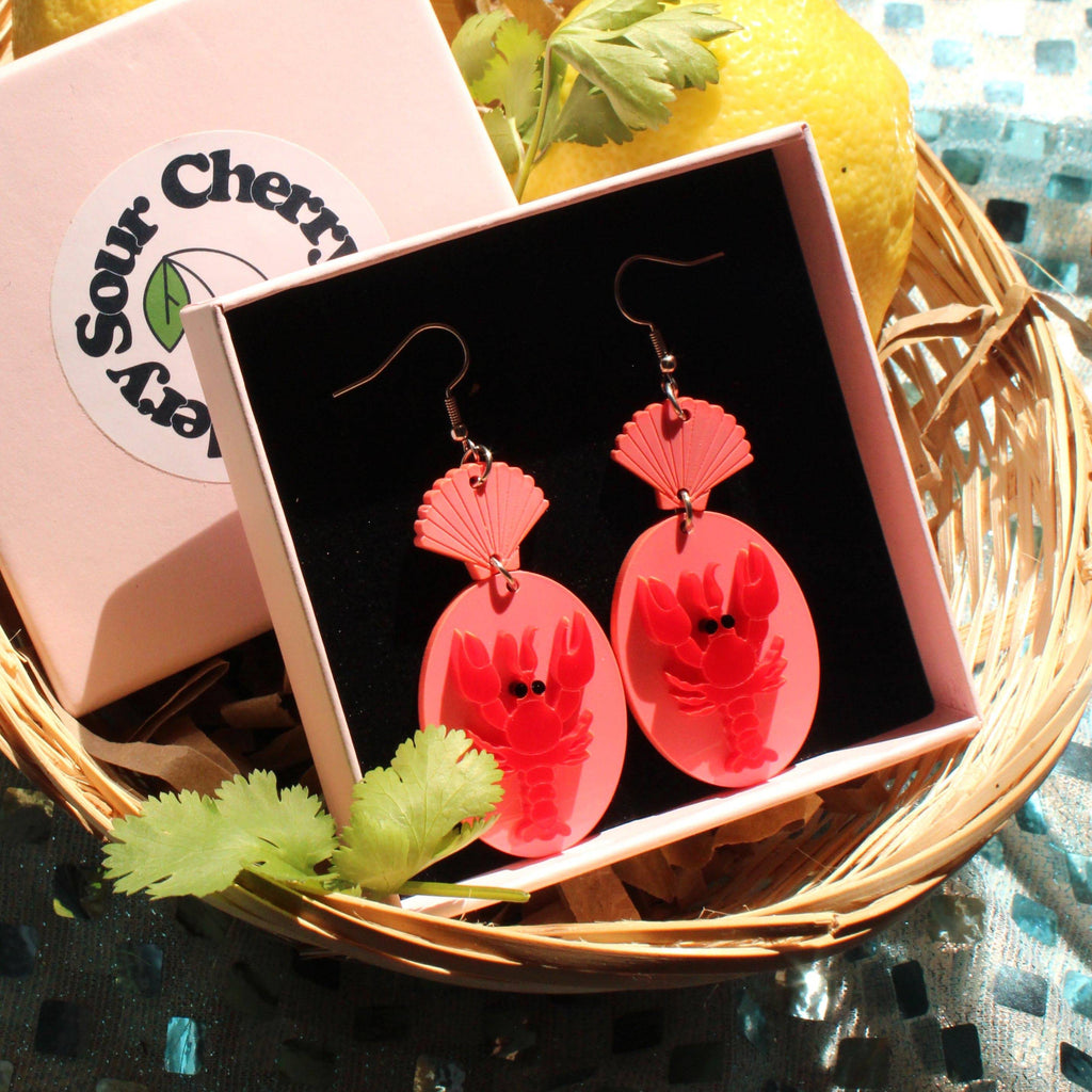 Earrings For A Sushi Restaurant (Pink) - Sour Cherry