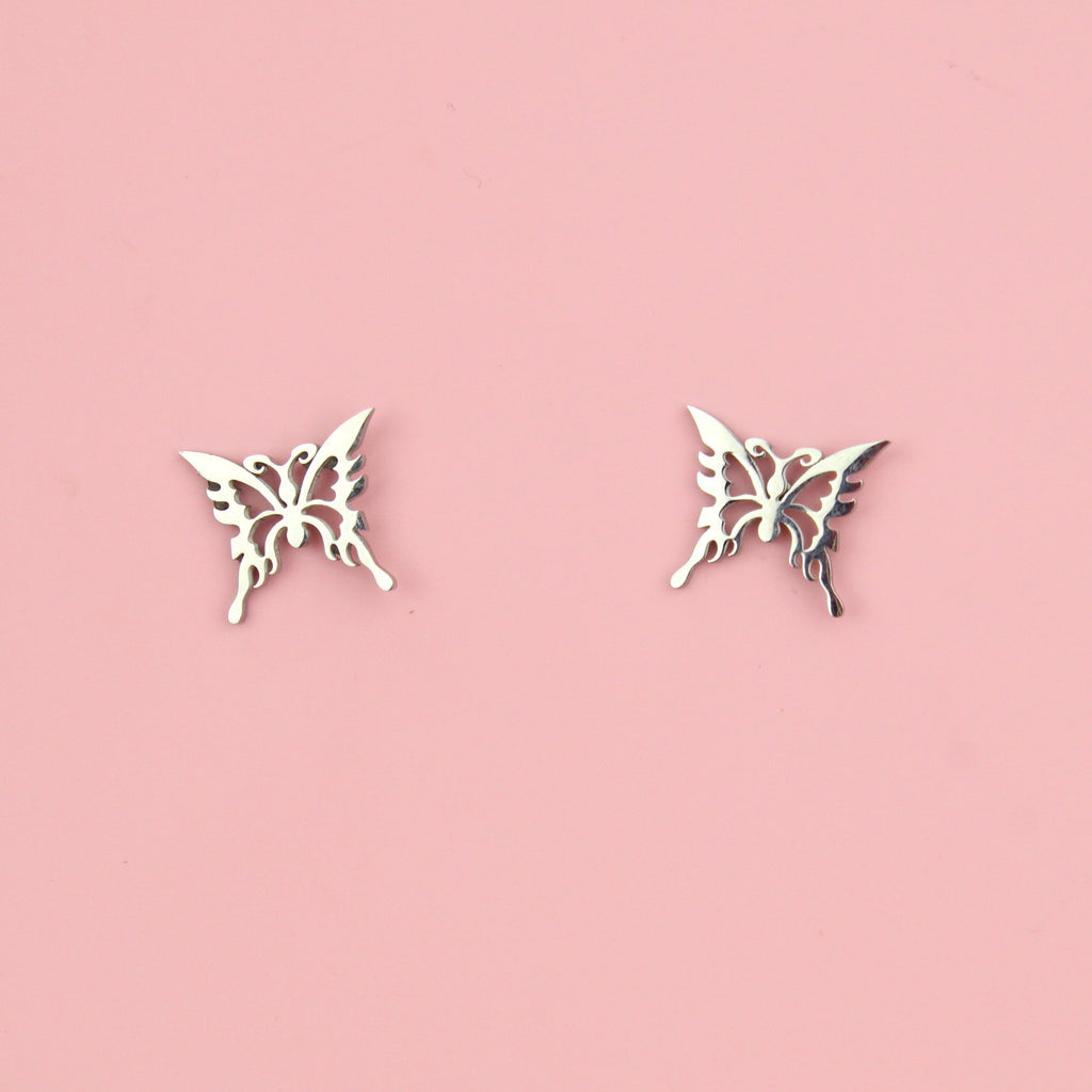 Ethereal style butterfly studs