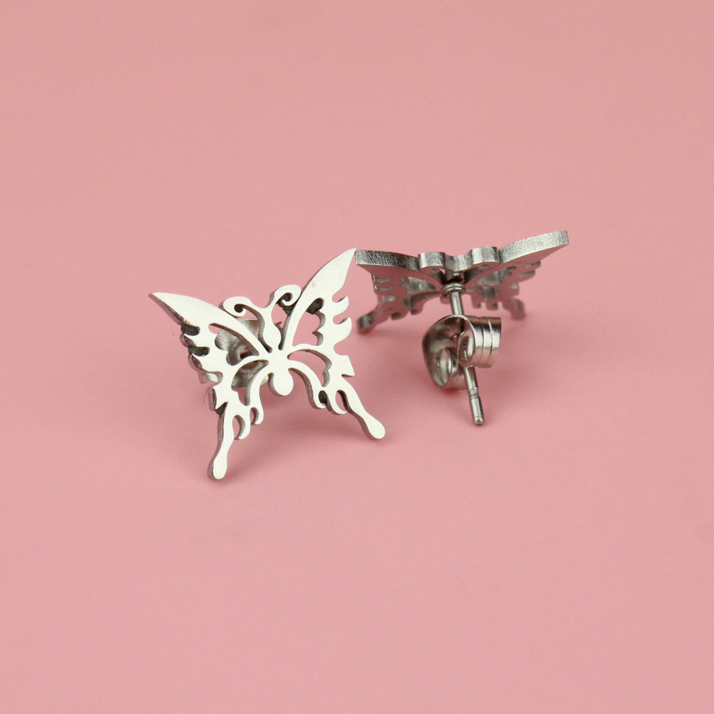 Ethereal style butterfly studs