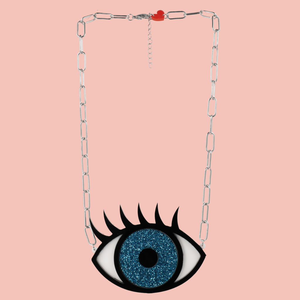 Eye See You Necklace - Sour Cherry