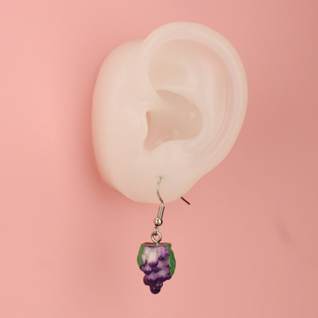 Ear wearing Feelin' Grape Earrings