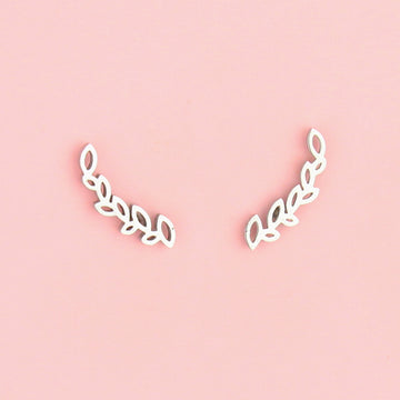 Fern Stud Earrings - Sour Cherry