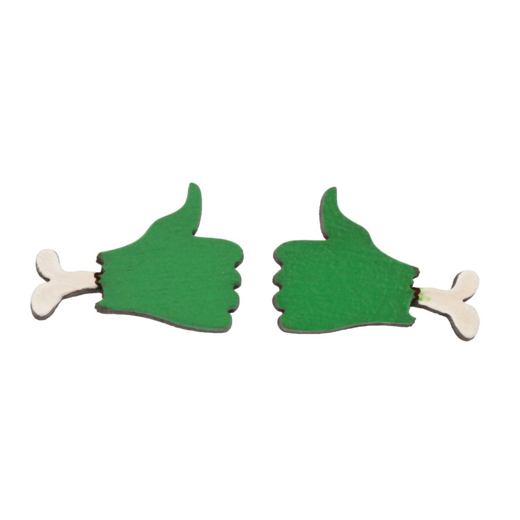 Frankenstein Hand Stud Earrings - Sour Cherry
