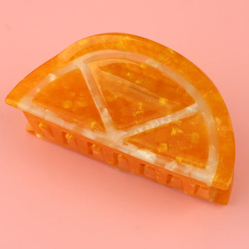 Orange segment style claw clip