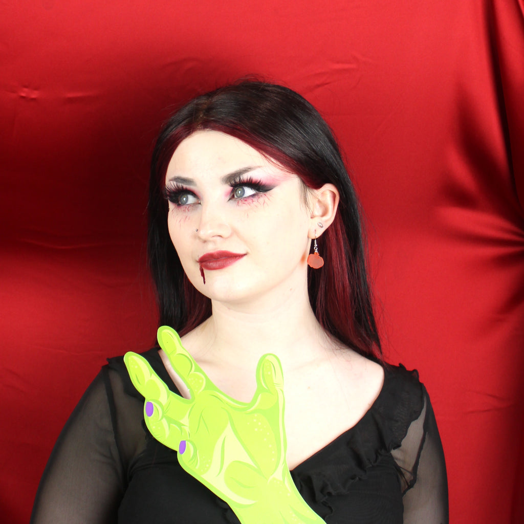 Frosted Pumpkin Patch Earrings - Sour Cherry