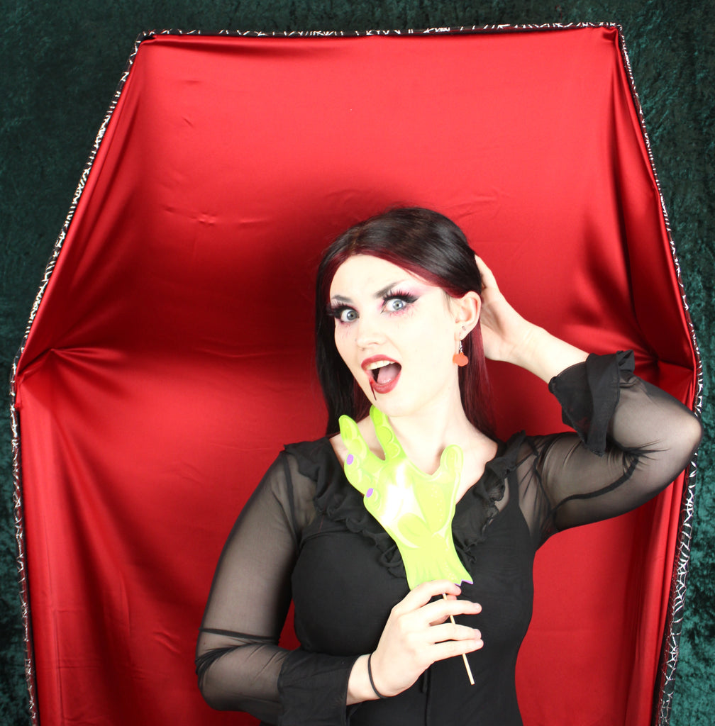 Frosted Pumpkin Patch Earrings - Sour Cherry