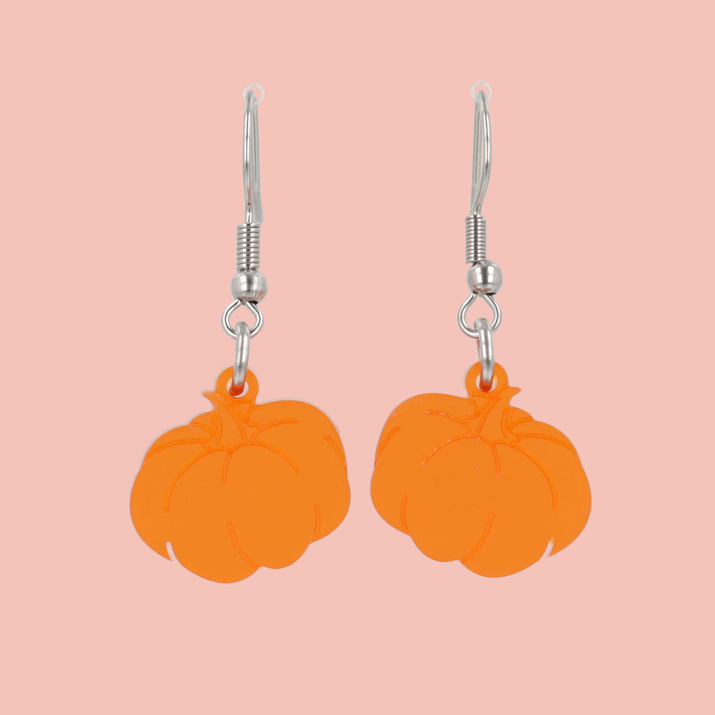 Frosted Pumpkin Patch Earrings - Sour Cherry