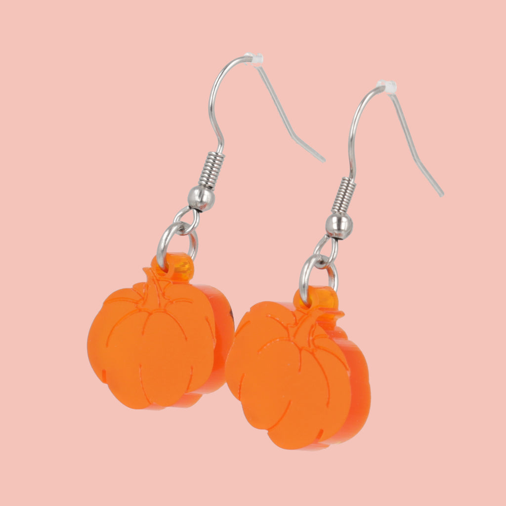 Frosted Pumpkin Patch Earrings - Sour Cherry