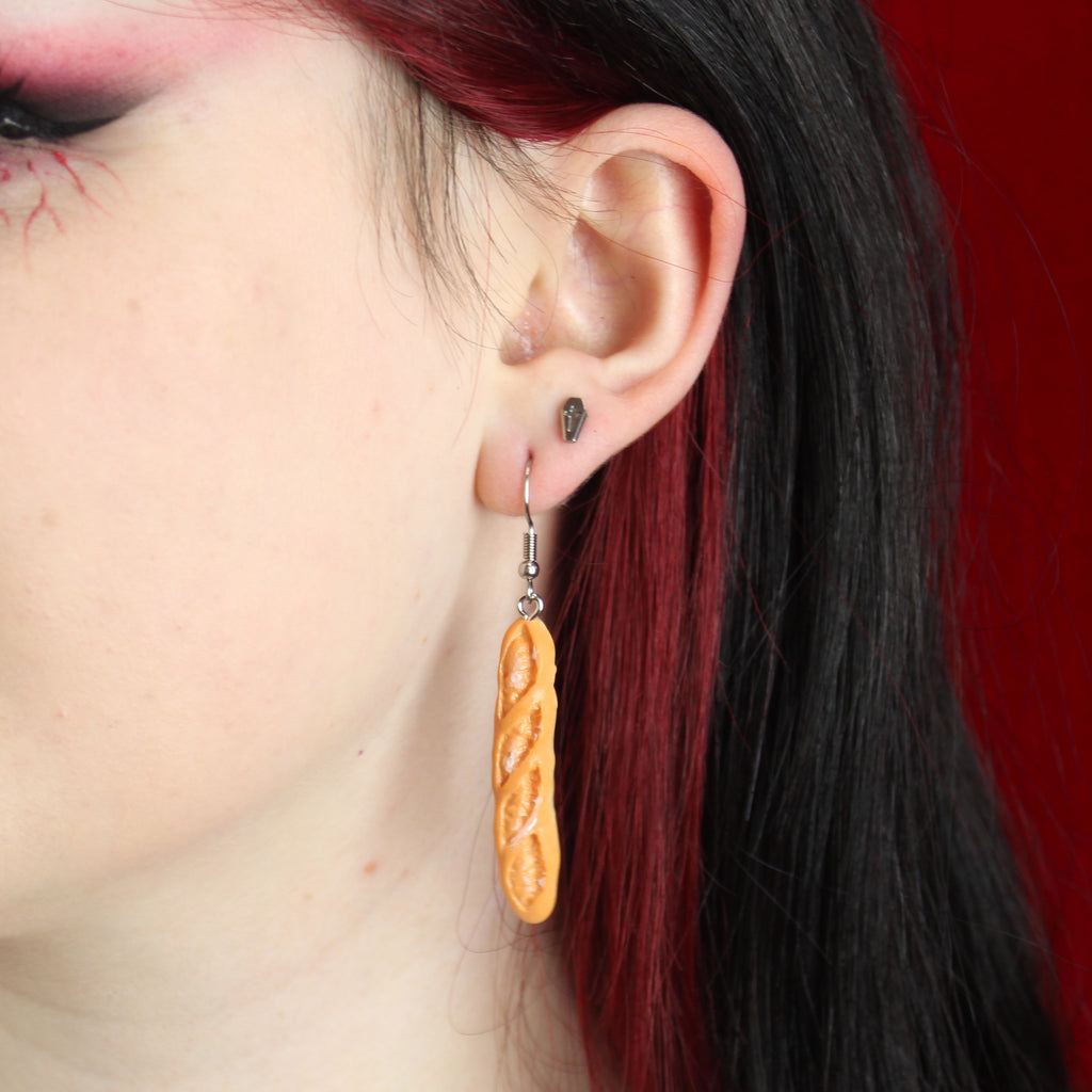 Garlic Bread! It's a Taste Sensation Earrings - Sour Cherry