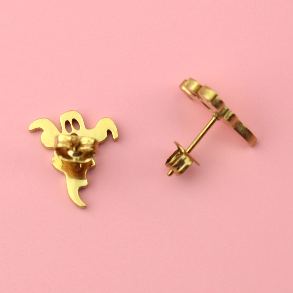Ghost Stud Earrings (Gold Plated) - Sour Cherry