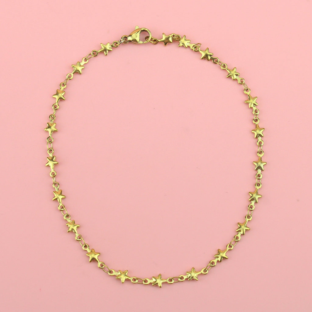 Star Anklet (Gold Plated) - Sour Cherry