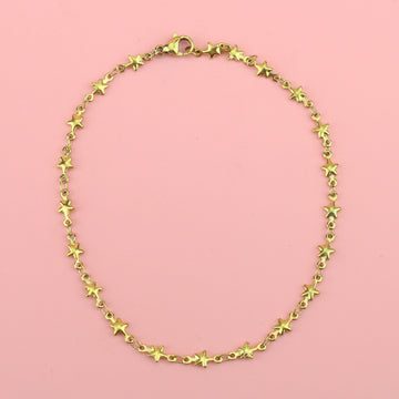Star Anklet (Gold Plated) - Sour Cherry