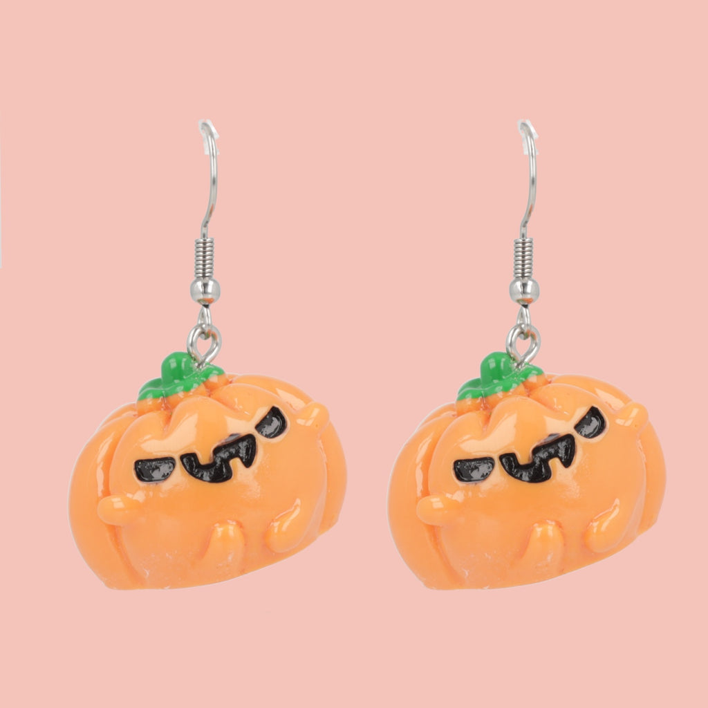 Gourds of the Undead Earrings - Sour Cherry