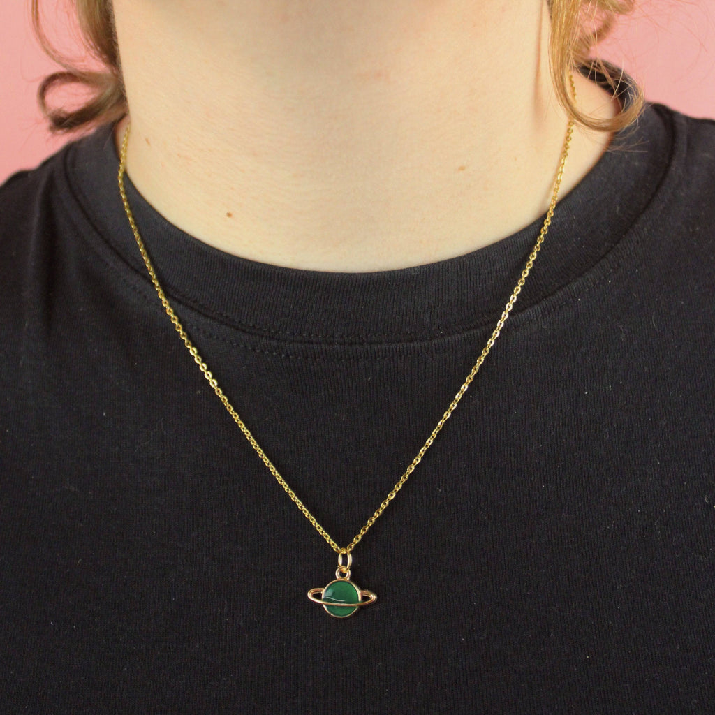 Green Planet Necklace - Sour Cherry