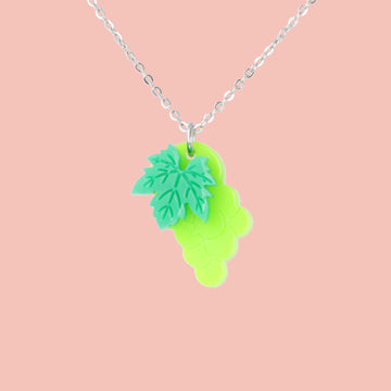 Green Grapes Necklace - Sour Cherry