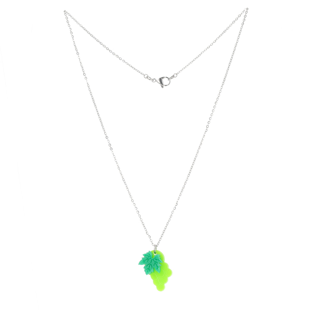 Green Grapes Necklace - Sour Cherry