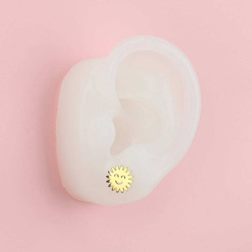 Happy Little Suns Studs (Gold Plated) - Sour Cherry