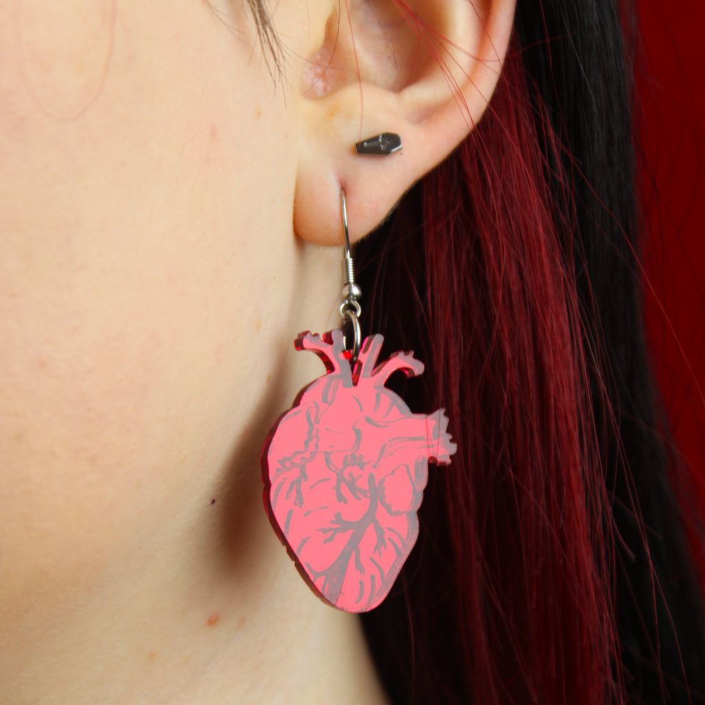 Heart-core Earrings - Sour Cherry