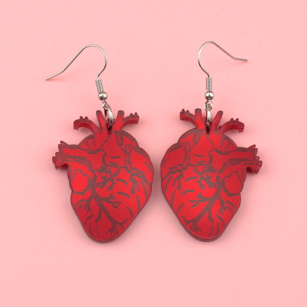 Heart-core Earrings - Sour Cherry