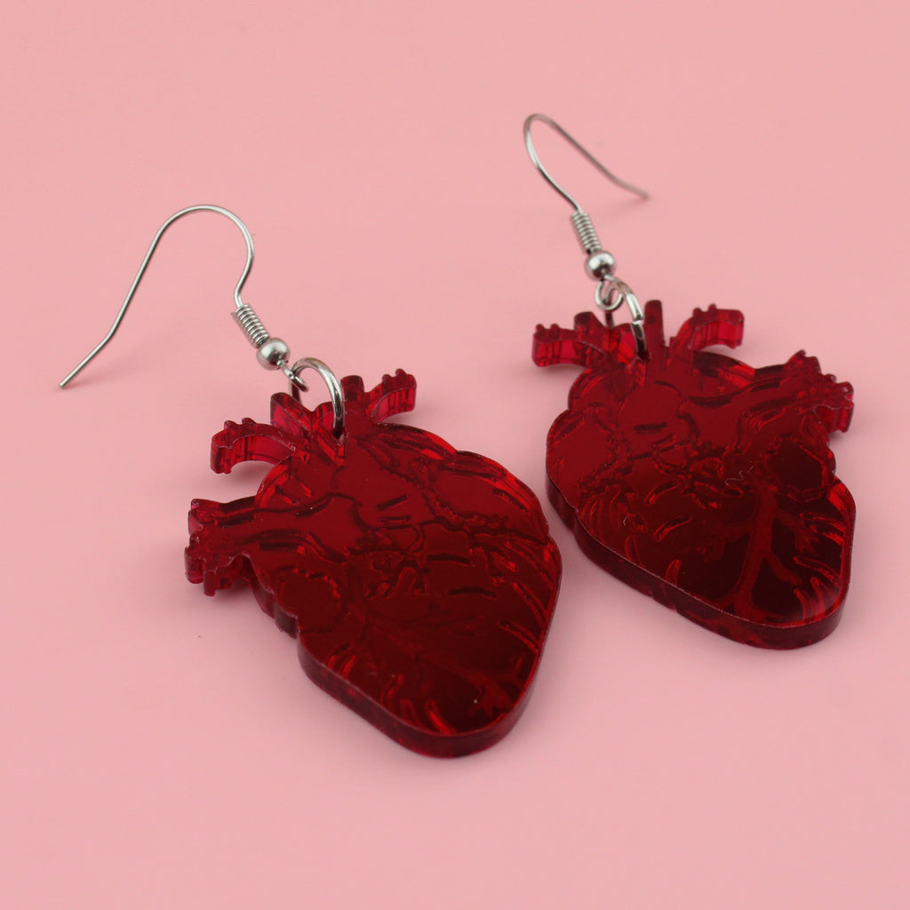 Heart-core Earrings - Sour Cherry