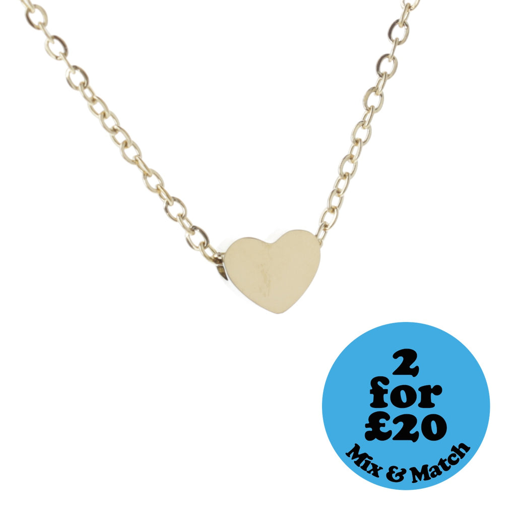 Heart Necklace (Gold Plated) - Sour Cherry