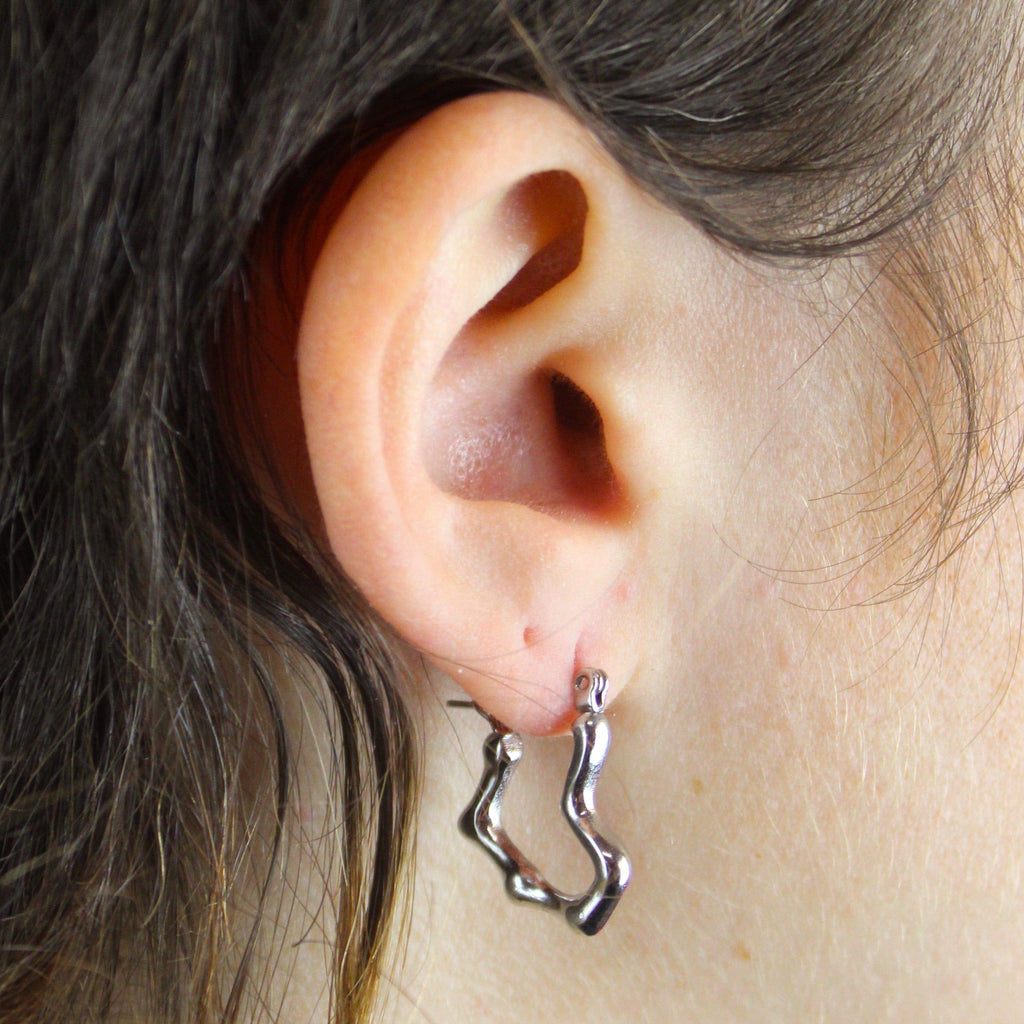 You Make My Heart Melt Hoop Earrings - Sour Cherry