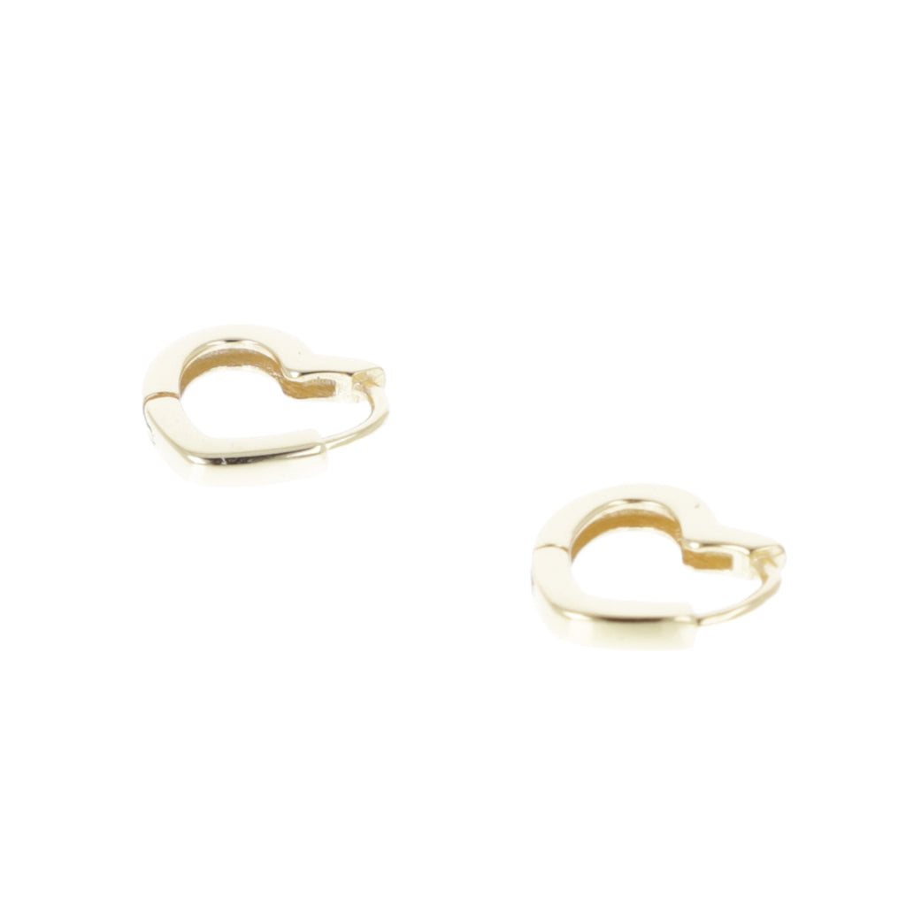 Heart Outline Hoop Earrings (Gold Plated) - Sour Cherry