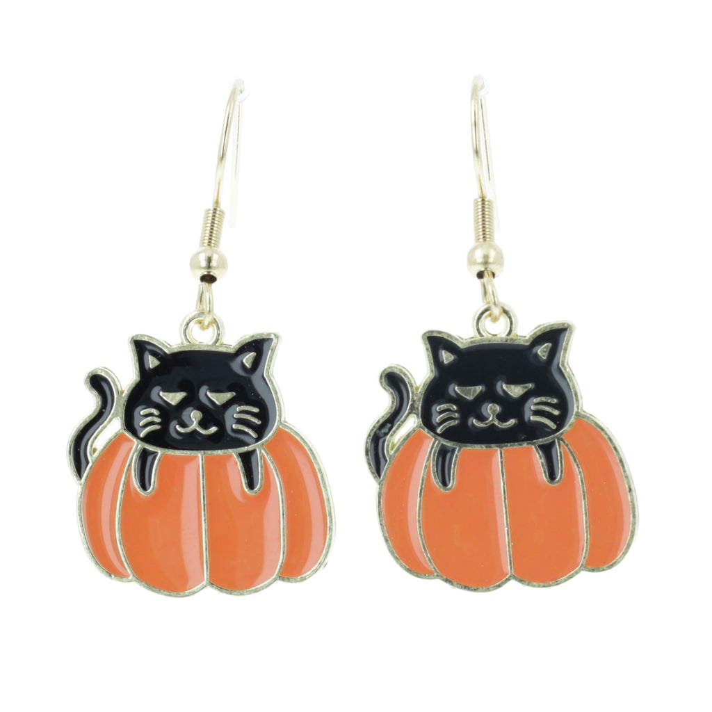 Hocus Purrcus Earrings (Gold Plated) - Sour Cherry