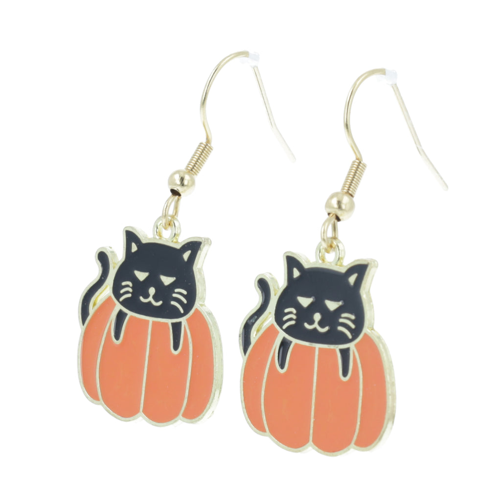 Hocus Purrcus Earrings (Gold Plated) - Sour Cherry