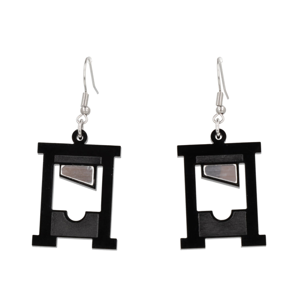 How's Your Head? Guillotine Earrings - Black - Sour Cherry