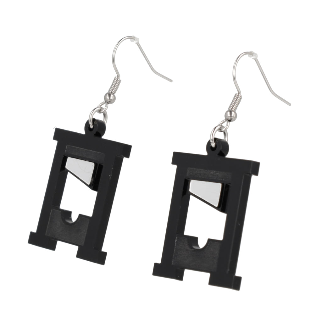 How's Your Head? Guillotine Earrings - Black - Sour Cherry