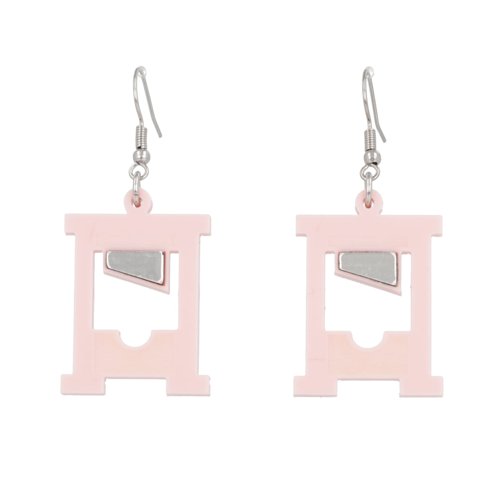 How's Your Head? Guillotine Earrings - Pink - Sour Cherry
