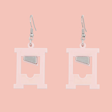 How's Your Head? Guillotine Earrings - Pink - Sour Cherry